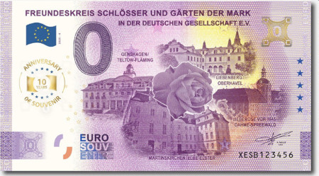 Souvenirschein Anniversary mit Aufdruck